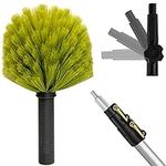 DocaPole 5-12 Foot (1.5-3.5m) Extension Pole with Cobweb Duster // Ceiling and Corner Duster // for Dusting and Cleaning High Ceilings with Extension Pole // Telescopic Pole Dusting and Cleaning Kit