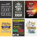 Craft Qila Paper Inspirational Motivational Self Adhesive Posters For Room And Office Motivational Decoration - Multicolor (45 Cm X 30 Cm X 2 Cm) Pack Of 6