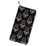 ORGYPET Women Wallet Case, Clutch Bag Long Card Cash Slots Purse 3D Dream Catcher Pattern PU Leather Zipper Around Pouch Cover