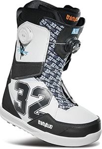 Thirtytwo Mens Lashed Double BOA Snowboard Boot - 2023/2024 White/Black (Zeb Powell) | Size 10.5