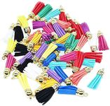 SNOOGG Tassel Charms Velvet Tassel Pendant Colourful Beads Tassels Bag Handbag Keyring Cell Phone Straps Jewellery Charms (60)