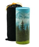 Casket Depot Memorial Collection Scattering Tube, Biodegradable Cremation Urn to Scatter Ashes, Eco Friendly Urn: Mountain View (Large Adult Size), blue & green