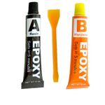 EPOXY GLUE SET - SUPER STRONG HOLD IN JUST 5 MINUTES - RESIN & HARDENER - USEFUL TO BOND GLASS / CERAMICS / FABRIC / METALS / PLASTICS - MULTI-PURPOSE SET IDEAL TO KEEP IN TOOL BOX