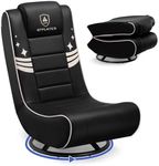 GTPLAYER Floor Gaming Chair Foldable Swivel Floor Chairs for Kids Boys Comfy Video Game Seat with 360° Multipurpose for Gamers, Bedroom or Game Room (Gold)