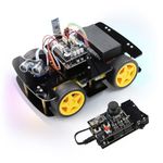 Freenove 4WD Car Kit with Remote (Compatible with Arduino IDE), Line Tracking, Obstacle Avoidance, Ultrasonic Sensor, Wireless Control Motor Servo