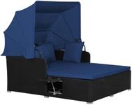 RELAX4LIFE Patio Outdoor Daybed wit