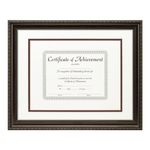 Craig Frames 11x14-Inch Dark Walnut Document Frame, Double Mat with Single 8.5x11-Inch Opening