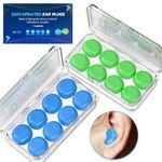 Ear Plugs for Sleeping Swimming, 8 Pair Reusable Silicone Moldable Noise Cancelling Earplugs for Shooting Range, Swimmers, Snoring, Concerts, Airplanes, Travel, Work, Studying