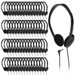 CONEHOY 62 Pcs School Headphones Bulk The Headband Wired Earphones Adjustable Classroom Kids Headphones for School Library Classroom Children Teen