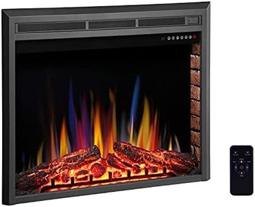 R.W.FLAME A-36" Electric Fireplace Insert ,Recessed Electric Stove Heater,Touch Screen,Remote Control,750W-1500W with Timer & Colorful Flame Option(36" X 27")