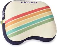 Ballast Beach Pillow – Comfy, Durable & Compact, Stays Put on Windy Beaches with Patented Sand Pouch, Inflatable Pillow for Beaches, Pools, Camping, Festivals and Travel (Retro Stripes)