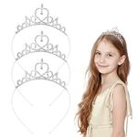 3 Pcs Rhinestone Princess Crown Headband Hair Hoops Bridal Hairbands Tiara Party Headwear Wedding Hair Accessories for Bride, Bridesmaid, Princess, Girl