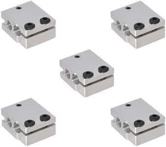 hiBCTR 5pcs Aluminum Upgrade Heater Block Compatible with Volcano Hotend PT100 Cartridge Sensor DDB Extruder 3D Printer (Aluminum)