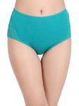 Clovia Women's Cotton Underwear (Pack of 1) (PN1057P17-L_Green_Large_Green_L)