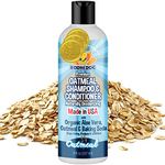 Organic All Natural Oatmeal Dog Shampoo and Conditioner | Hypoallergenic Conditioning Deodorizing Formula for Dogs Cats & Pets | Treatment Wash Soothes Dry Itchy Skin | Aloe for Allergy Relief