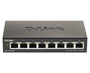 D-Link 8-Port Gigabit Smart Managed Switch | 8 GbE Ports | L2 | VLANs | Cable Diagnostics | Web Managed | Desktop| Fanless | NDAA Compliant | Lifetime Warranty (DGS-1100-08V2)