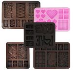 KARP Multi Chocolate Bar Mould/Chocolate Making and Shaping Mould/Love Mould Waffle Shape Chocolate Mould for Jelly, Candy, Fondant (Silicone Chocolate Bar Mold)