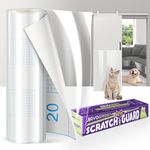JINVOGREEN Cat Scratch Furniture Protector, 196.8" x 11.8" Couch Protector from Cat Claws, Thickened Transparent Self-Adhesive Furniture Protectors for Couch Protection from Cat Scratching