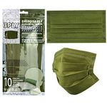 SRV Hub® 3PLY Disposable Face Masks for Adults, 10pcs Breathable Material Particulate Dust Filtration Face Mask Comfortable, Protective and Suitable for All (Pack of 10 Light Green Adult Face Masks)
