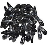 ZHIYE 100 PCS Snap Hair Clips, No Slip Metal Barrettes, 1.2inch Black Snap Barrettes Hair Accessories for Baby Girls Toddlers Kids Women