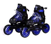 IRIS 2 in 1 Convertible, Adjustable 110 mm 3 wheel Inline Skates for Intermediates and Professionals, Size 3-6 UK (Medium)