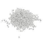 uxcell 2000Pcs Round Crimp Beads, 1.5mm Crimp End Spacer Beads Tiny Stoppers for Bracelet Jewelry Making DIY, Silver Tone