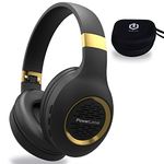 Bluetooth Headphones Over-Ear, PowerLocus Wireless Headphones, Hi-Fi Stereo Deep Bass, Soft Earmuffs Foldable Headphone with Built-in Microphone, Wireless and Wired Headset for Cell Phones,Tablets, PC