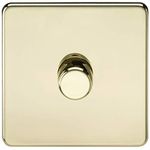 1G 2-way 10-200W (5-150W LED) Intelligent dimmer - Polished Brass