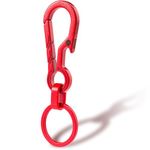 KeyUnity KM01 Titanium EDC Keychain Clip with Bottle Opener, Quick Release Carabiner Key Ring Holder for Men (KM01 (Red))