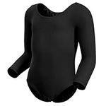 MAGIC TOWN Long Sleeve Toddler Gymnastics Leotards, Ballet Dance Leotard Gymnastics for girls (6-8,Black)