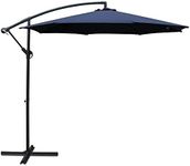 Instahut Outdoor Umbrella 3M Navy Cantilever Stand, Sun Beach Garden