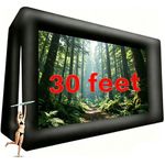 30ft Large Inflatable Projection Screen, Outdoor Inflatable Movie Screens, 360 Inch for TV and Movies, Seamless, Portable, Front and Back Projection (9.1m with Blower)