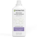 Heritage Park Silk & Wool All-Natural Lavender Mist Scent, pH-Neutral Laundry Detergent – Enzyme-Free, Concentrated Up to 64 loads (32 fl oz)