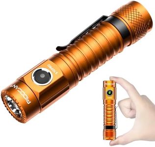 PIOOCAN S10Pro LED Flashlights, High Powered 2500 Lumens Super Bright Tactical Flashlight, Rechargeable, 5 Modes Magnetic Waterproof Flash Lights for Emergency, Outdoor, Home, Camping, Hiking (Orange)