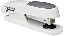 Rapesco 1483 Germ-Savvy Antibacterial, ECO Sting Ray Half Strip Stapler & 1000 x 24/6 mm Staples, Soft White