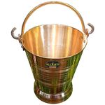 SG CRAFTS Brass Bucket for Puja 5 Litre Water Capacity | Pital Balti | Pital Bucket for Puja or Storing Water Or Serving Food Capacity: (5 litres)