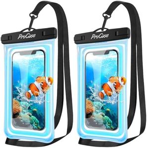 ProCase 2 Pack Floating Waterproof Phone Pouch IPX8, Universal Dry Bag Fits iPhone 17/16/15/14/13 Series, Galaxy S24/S23/S22, Pixel 8/7 (Up to 7”), Touchscreen, Underwater & Snow Protection -Sparkle