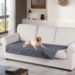 TAOCOCO 100% Waterproof Couch Cushion Cover Reversible Sofa Seat Cover for Dogs Pets Chaise Couch Cover for Sectional Sofas U Shape Couch Furniture Protector Sofa Slipcover(Sofa, Dark Grey)