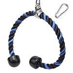 Triceps Rope 70cm/90cm Machine Attachment Cable Nylon Braided Heavy Duty Tricep Rope Cable Attachment for Fitness with Non-Slip HandlesTraining Multi Gym Fitness Workout,Biceps,Triceps,Gym or Home