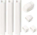 3" W 4.2Ft L Line Set Cover Kit for Mini Split Air Conditioners Decorative PVC Slim Line Cover for Central AC & Heat Pumps Systems Tubing Cover