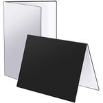 Store2508 3 in 1 Photography Reflector Background Cardboard 17 x 12 inch Folding Light Diffuser Board for Still Life Product and Food Photo Shooting Black Silver and White