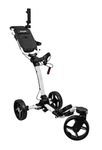 Axglo V3 - Golf Push Cart - Golf Trolley - 3 Wheels - Swivel Front Wheel - Hand Brake - Lightweight (White/Grey)