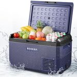 BODEGACOOLER 12 Volt Car Refrigerator, 42QT(40L) IPX4 Waterproof Electric Cooler, 31dB Ultra-Quiet Car Fridge APP Control with 12/24V DC 110-240V AC, -4℉~68℉, Portable for Truck RV Camping, Travel
