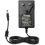 Facmogu 12V 5A 60W Power Supply Adapter, AC 100-240V to DC 12V Power Wall Adapter UK Plug, 60W 3-Pin UK Plug for LED Light Strip/Monitors/TV/CCTV/Amplifier/Cameras, 5.5 x 2.5mm & 5.5 x 2.1mm DC Jack