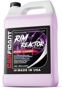 Rim Reactor Wheel Cleaner – No Scrub Formula Quickly Removes Brake Dust, Grime & Dirt - Rim Cleaner Spray Safe for Alloy, Aluminium, Chrome and Black Wheels - pH Neutral Tire Care Solution – Gallon