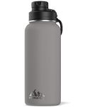 Hydrapeak Insulated Stainless Steel Water Bottle | 1 Liter Wide Mouth Reusable Bottle | Leak Proof Chug Lid | 32oz Triple Insulated Water Bottle | Metal Canteen Sports Flask (Cloud)