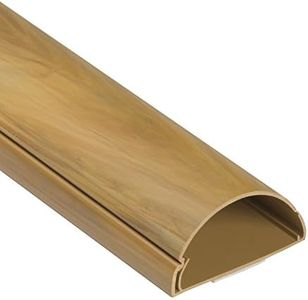 D-Line Maxi 1M5025O, Canaletas decorativas para cables de TV, Una solución cómoda que organiza y cubre los cables de TV en la pared - 50 x 25 mm y 1 metro de longitud con efecto roble