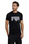 Mountain Warehouse Mens Printed Merino Thermal T-Shirt - Lightweight Black Medium