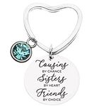 Personalized Cousin Keychain with B