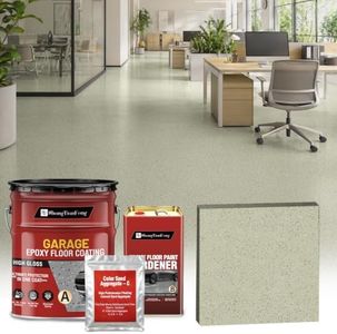 4 Gallon Ice Gray Premium 2K Marble‑Effect Epoxy Colored Sand Self‑Leveling Floor Paint, 100 Sq Ft Coverage, 6H Hardness, 1.5mm Thickness, 10‑Year Durability, for Home, Factory, Garage, Patio & Yard